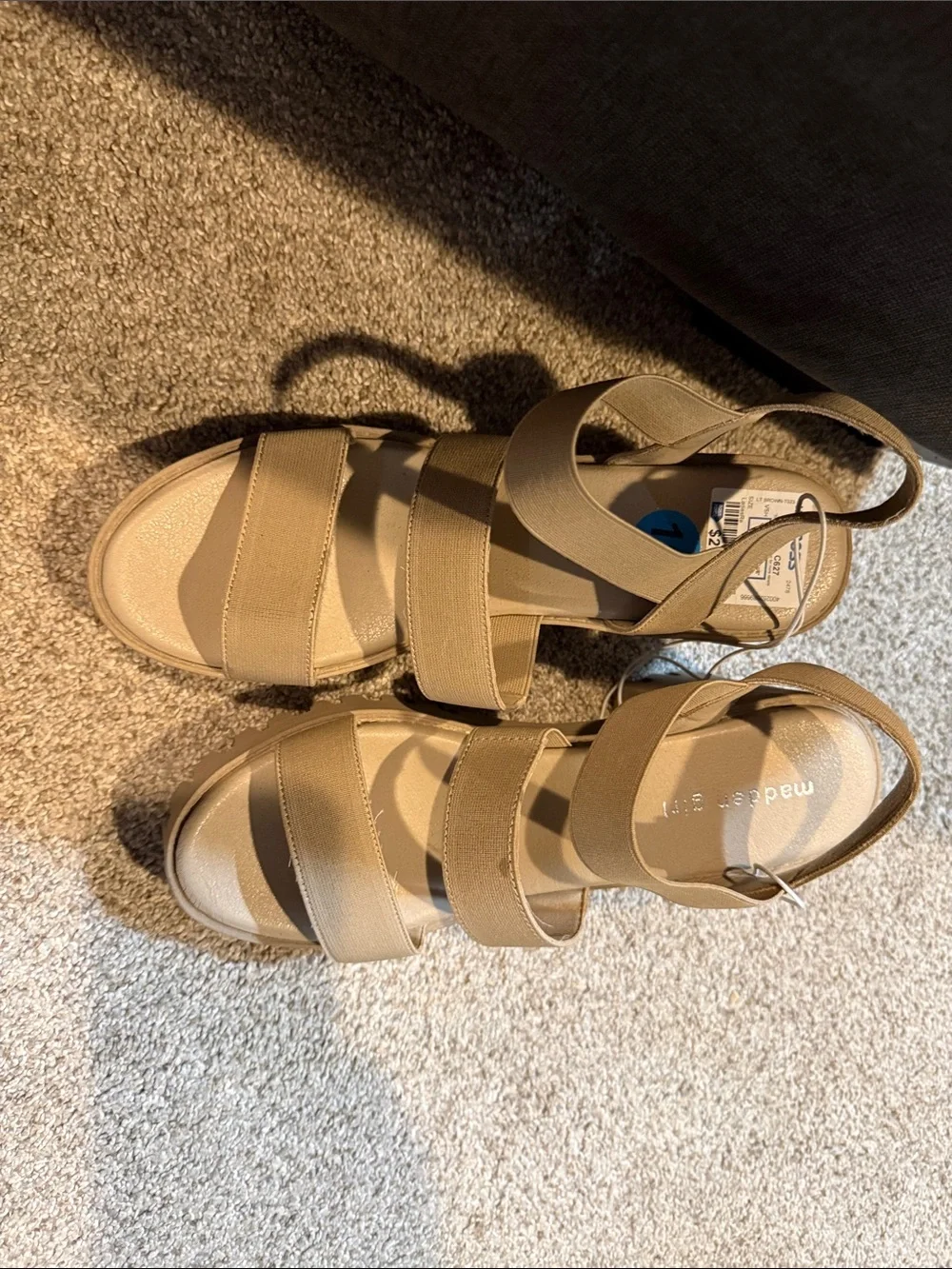 Women’s Chunky-Strap Platform Sandals in Beige